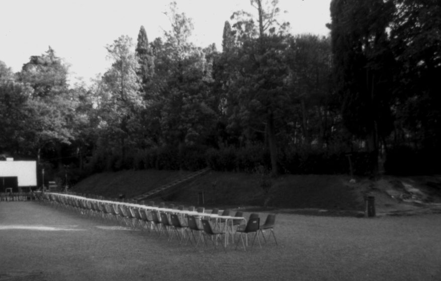Row of chairs, Villa delle Rose Park. Bologna. Italy. 1995. Photo (copyright): Emilio Fantin