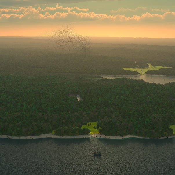 Henry Hudson the day after, c. 1609. Credit: Markley Boyer / The Mannahatta Project / WCS. This image was created for the exhibition âMannahatta / Manhattanâ at the Museum of the City of New York in 2009.